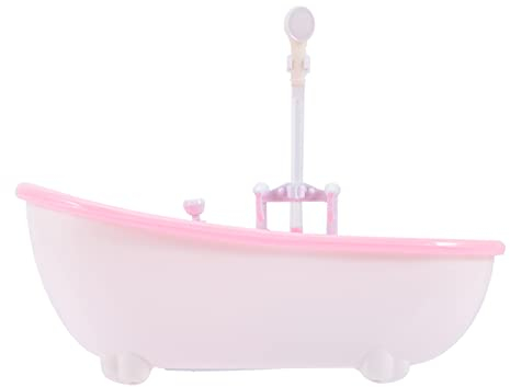 BESTonZON Spielzeug Für Sprühwannen Mini-puppenbadewanne Babypuppenbad Puppe Badezimmer Zeug Puppe Duschspielzeug Badewanne Trinken Puppenmöbel Rosa EIN Bad Nehmen Kleinkind Vorgeben Plastik