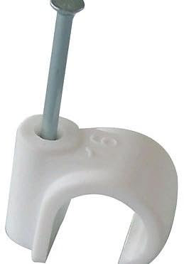 AF4F Masonry 15-16mm Round Nail Pipe Clip (Bag 50) FM Products Durable, Easy Installation, Ideal for Plumbing and Electrical Applications Various Sizes and Quantities