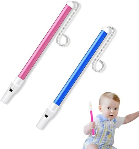 XUZOPIM 2 Stück Slide Whistle Instrument Plastic Sliding Whistle With Stainless Steel Glide Bars For Boys And Girls For Practising Music Professional Musical Instrument For Beginners