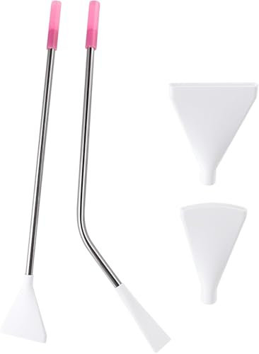 KIBBEH Stainless Steel Straw Pour Painting Supplies for Acrylic Tools, Pour Painting Supplies for Fluid Art Bloom and Dutch Pour Techniques 4 Set,for Pour Palz Paint Bear