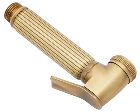 Handhållen bidé spruta, antik bidédusch, dusch, av mässing, toalettdusch, G1/2 för rengöring badrumsgolv eller väggar, toaletter eller blombevattning, husdjursvård osv (guld)