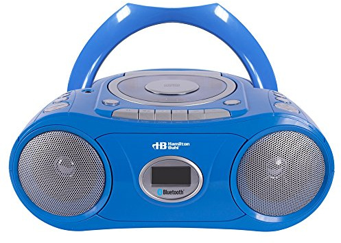 HamiltonBuhl AudioAce MPC‑5050 Bluetooth Boombox – CD Player, Cassette Recorder, FM Radio, AUX Input, 6‑Jack Listening Center, 4W RMS Classroom Media Player