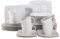 CreaTable, 12209, Serie Victoria weiss, 30-teiliges Geschirrset für 6 Personen, Kombiservice aus Porzellan, spülmaschinen- und mikrowellengeeignet, Made in Europe