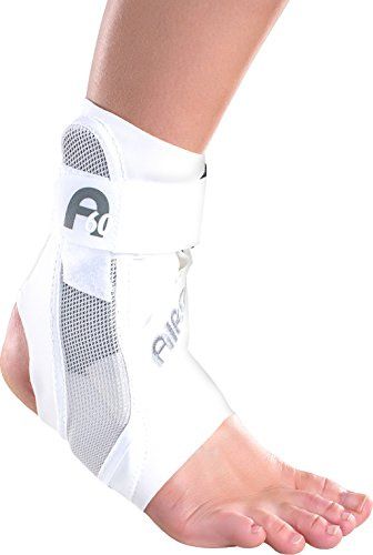AIRCAST Orthopedic Ankle Support Model A60 Lightweight to help prevent and cure sprains, fractures, instability, tarsal tunnel syndrome, AC141AB05 - White, Large, Right