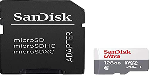 SanDisk Ultra microSD Flash Memory 128GB MicroSDXC UHS-I Class 10