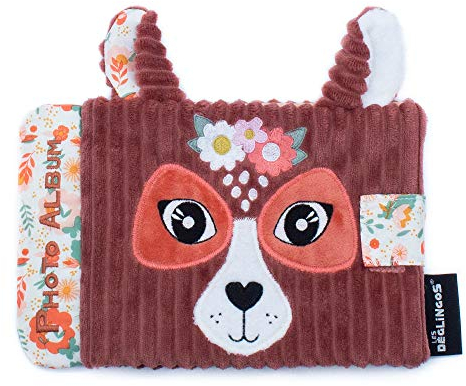 Les Déglingos - Fotoalbum für Babys, Melimelos la Biche – 10 Hüllen 10 x 15 cm – ideal für Krippe – Babypflege – recycelte Füllung – Terrakotta