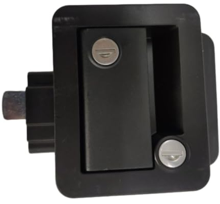 Baceyong Serratura per porta di ingresso per pallet per camper, Accessorio per rimorchio camper con serratura a catenaccio Serratura per armadietto per rimorchio per auto camper Bianco/Nero