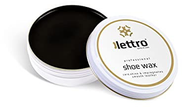 Lettro Shoe Wax, 100ml (3.38 fl. Oz), Professional Quality Polish in Multiple Colours, Exceptional Shine for Smooth Leather Shoes, Bags, Jackets and More, Black