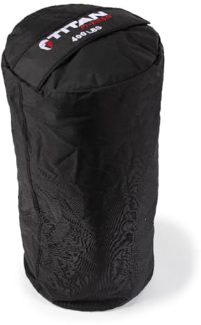 Titan Fitness 100 LB HD Strongman Sandbags, Double Layer, 1050D Cordura, Black, Carry Home Gym Training