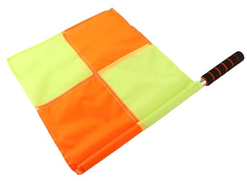 GOTOTOP 2Pcs Soccer Referee Flag Linesman Flag With Steel Tube Flag for Soccer Referee Accessories for Soccer Training Match 15.4 x 13.4inch