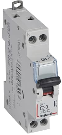 Legrand MAGNETOTERMICO DX3 P + N C20 1 MODULO, Blanco, 20 Amperios