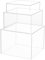 Winter Shore Schaukasten Acryl [3-Pack] - Durchsichtige, Stapelbare Acryl Vitrine mit Hohlem Boden - Quadratische Acryl Box Transparent für Einzelhandel & Zuhause - Acryl Würfel Klein, Mittel, Groß