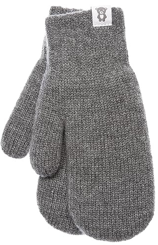 KNITAS Guantes de lana para niños y bebés, guantes de punto de lana de merino y lana de cachemira para niños y niñas de 0,5 a 7 años, guantes de lana cálidos de punto cómodos suaves, en beige, rosa