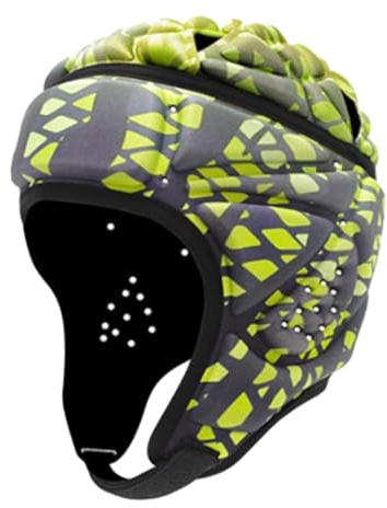 Perfeclan Casco da Rugby Casco da Rugby Comodo da Indossare Casco da Football Leggero Imbottito e Morbido per Lanciatore Calcio Flag Football, Stile a
