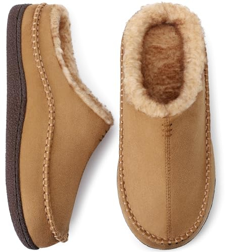 MIXIN Mens Slippers Cozy House Slippers Slip On Indoor Outdoor Shoes with Memory Foam