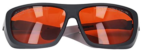Jectse Las Gafas de Seguridad de Protección Ocular Láser Filtra Eficientemente la Luz Láser para Técnicos de Fibra óptica (BLACK)