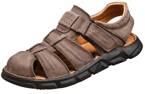 Zapatos descalzos para hombre al aire libre, senderismo, sandalias de trekking para hombre, sandalias de verano cerradas, sandalias de verano huecas, sandalias deportivas ligeras, tallas grandes