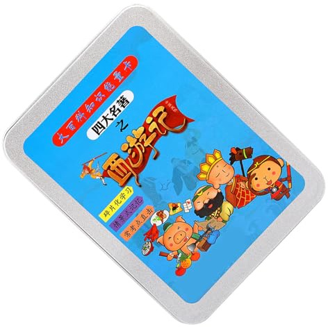 Rcniso Apprendimento di Nuove Carte di Conoscenza Divertenti e Creativi Famosi Romanzi Cinesi Educativi per Bambini 4,7x3,5x1,6 Pollici (Pellegrinaggio in Occidente)