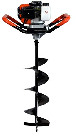 GT GARDEN Taladro de Tierra ahoyador de Gasolina 52 cm3, 3 CV con Broca 200 mm