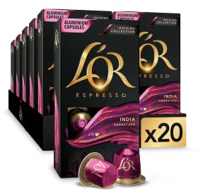 L'OR Espresso Cápsulas de Café India Orígenes | Intensidad 10 | 200 Cápsulas Compatibles Nespresso (R)
