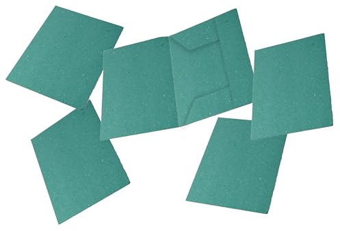 Pigna, 50 chemises à dossier 3 rabats sans impression, Eco Line, 24,5x34,5 cm, 180 g, Couleur Vert