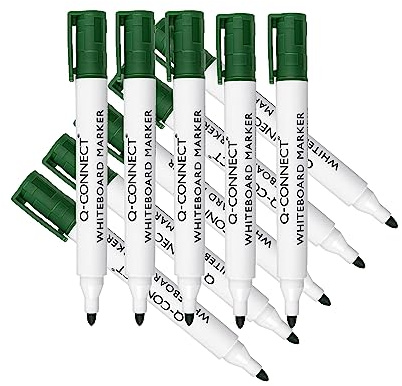Q-Connect Drywipe Marker Pen Green (Pack of 10)