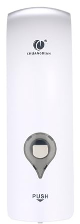 Decdeal 300 ml senza perforazione a parete a testa singola con erogatore di sapone manuale bagno doccia porta shampoo liquido - bianco