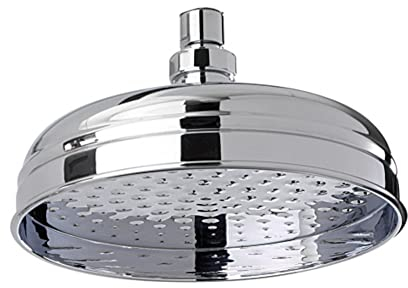 ENKI Pomme ronde pour douche thermostatique laiton design classique chrom�