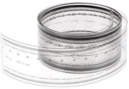 sourcing map Película Flexible Regla 200cm 0,1mm Escala con R Ángulo y Ancho Líneas PET Plástico Plegable Recta Regla Calibración Suave Regla Medición Herramienta para Fábrica, Transparente