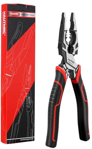 HAUTMEC 9 Linesman Pliers,High Leverage Combination Pliers 4 in 1 Multifunctional Heavy Duty Lineman Tools (HT0321)