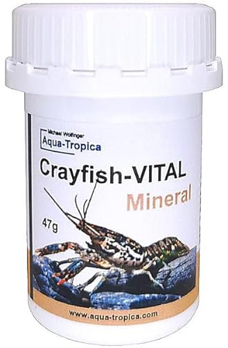 Aqua-Tropica Crayfish-VITAL Mineral - Premium Krebsfutter zur Mineralversorung für Flusskrebse der Gattungen Procambarus, Cambarus, Astacus und Cherax Krebse aus Australien - Körnung 7 mm - 50g