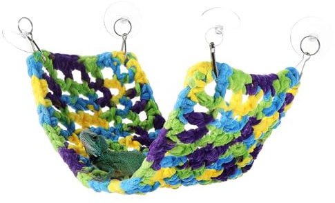 COSMEVIVI Reptilien-hängematte Eidechsenbett Stoffbett Für Haustiere Hängematte Für Eidechsen Ruhematte Für Bartagamen Weicher Baumwollstoff Sicher Befestigt Vielseitig Einsetzbar