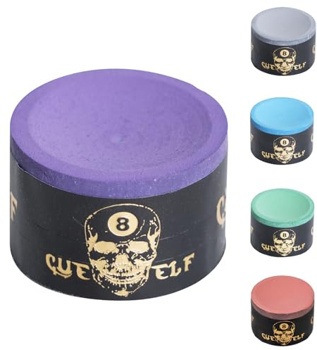 CUEELF Pool Chalk Premium Pool Cue Chalk Billiard Pool Stick Chalk Billiards Chalk-Blue,Green,Pink,Purple or Grey (Purple)