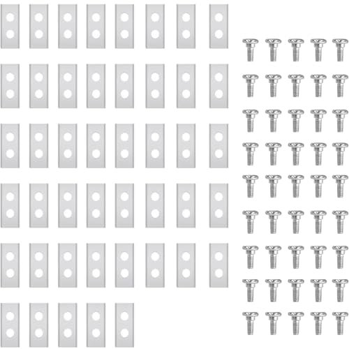 Losxuido 45x Ersatzmesser für Rasenmäher Mähroboter Messer Titan Messer Klingen für Worx Landroid Rasenroboter Ersatzmesser Dicke 0,9mm mit 45 Schrauben (Silber)