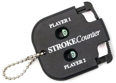 Cerioll Golf Score Zähler Stroke Counter, Golf Ergebnis Zähler, 2 Spieler Schlagzähler, Handzähler, Score Counters, Tragbar Spieler Schlagzähler, Für Personenzähler, Sport School (Schwarz)