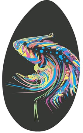 Fenteer Skimboard Tavola da Surf Giocattolo da Spiaggia per Acque Basse Estate Bambini Tavola da Surf Skimboard in Legno per Principianti Ragazzi Ragazze, 30inch