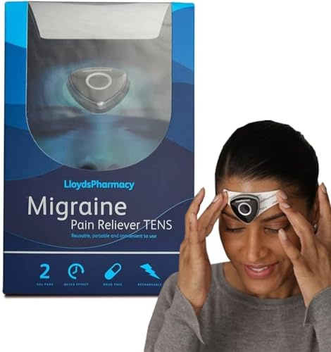 Lloyds Pharmacy Migraine Pain Reliever TENS Machine for Head Pain Relief, Drug-Free Neurostimulator for Migraine Treatment
