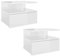 vidaXL 2X Nachttisch Hängend Schublade offene Fächer Nachtkommode Nachtschrank Nachtkonsole Wandboard Wandregal Hochglanz-Weiß 40x31x27cm Holzwerkstoff