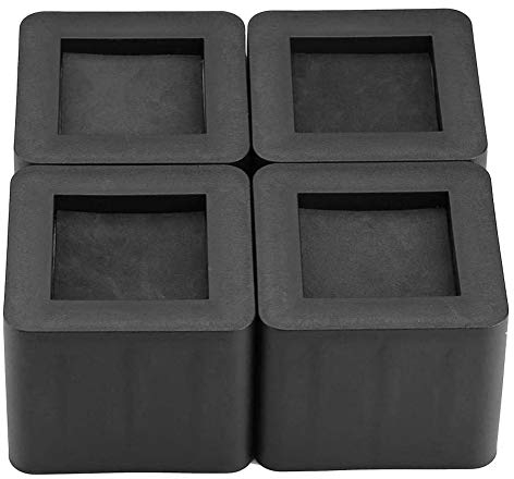 Dioche Bettaufsteller, Elefantenfuß 4Pcs / Set Möbel Bein Riser PP Kunststoff rutschfeste Riser für Tisch Schreibtisch Bett Sofa schwarz