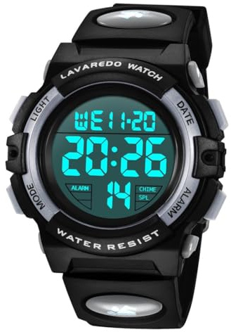 BEN NEVIS Kids Watch,Boys Watch for 6-15 Year Old Boys,Digital Sport Outdoor Multifunctional Chronograph LED 50 M Waterproof Alarm Calendar Watch for Children with Silicone Band