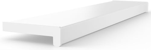 Seiletech.de Fönsterbänk PVC | 30 cm x 90 cm | vit | fönsterbräda | för inomhus | inre fönsterbräda | inomhus | metervara | vardagsrum | dekoration | plast