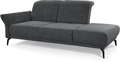 CAVADORE Cooper Chaiselongue - Chaiselongue (poliéster), Color Gris