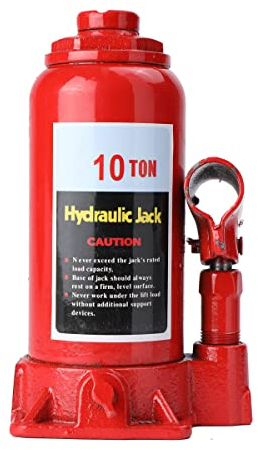 ECUTEE Hydraulischer Wagenheber 10 t Jack für Auto PKW SUV, Kfz Flaschenheber Stockwagenheber Stempel-Wagenheber, Hand Lifting Jack Tool zum Anheben