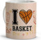 LolaPix Cadeaux originaux pour le basket-ball. Tasse de basket-ball. Cadeaux pour sportifs. Mugs originaux pour cadeaux. Mug en céramique de 330 ml. Basket-ball