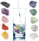 PURAJA All in One Edelstein Set | Alle Wasserstein Mischungen selbst zusammenstellen | Je ein Stück von den 10 beliebtesten Wasser- & Heilsteinen | 100% Natursteine