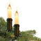 hellum Kleinschaft Lichterkette Weihnachtsbaum außen mit teilbarem Stecker und Clip, 15 Kerzen, beleuchtet 14 m, Zuleitung 1,5m, Weihnachtsbeleuchtung außen, Schaft weiß Kabel schwarz, <59 lm 151879