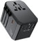 Adaptateur universel 70 W, prise universelle de voyage avec 3 USB-C, 2 USB-A et 1 CA, adaptateur international pour Allemagne, États-Unis, Royaume-Uni, France, Espagne, Japon, Italie, AUS plus de 200