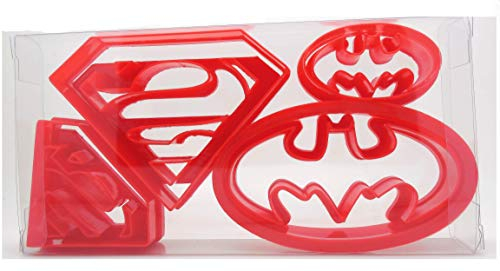(8pcs) Super Hero Set of 4 Superman/Batman Cookie Cutter,Biscuit Cutter, Pastry, Cookie Cutter, Fondant Cutter