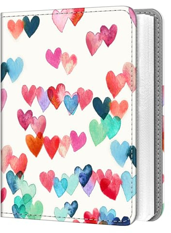Fintie Instax Mini Photo Album for 2x3-Inch Film - 104 Pockets Small Albums for Fujifilm Instax Mini 12/11/99/40/7+/EVO/LiPlay/Link 3-2-1 Instant Camera/Polaroid Hi-Print Printer, Raining hearts