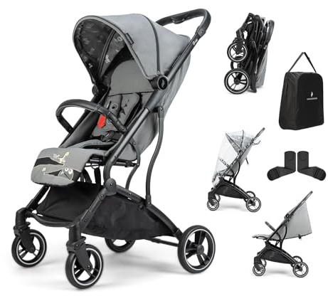 Osann Boogy Kinderwagen Buggy mit Liegefunktion ab Geburt bis 22 kg - Reisebuggy inklusive Regenverdeck, Transporttasche und Babyschalen-Adapter - Monster